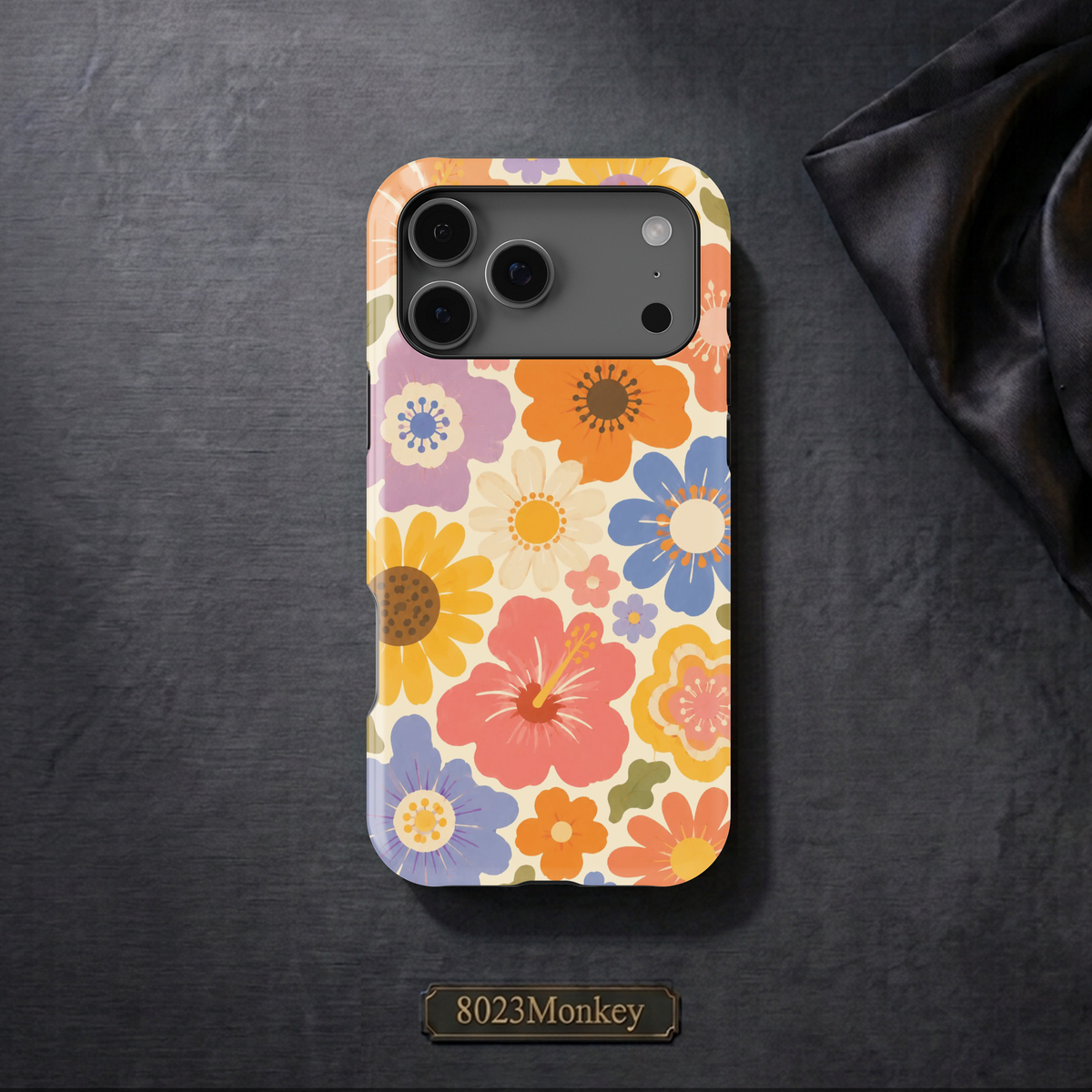 70s Groovy Floral MgaSafe Tough Phone Case for iPhone and Samsung