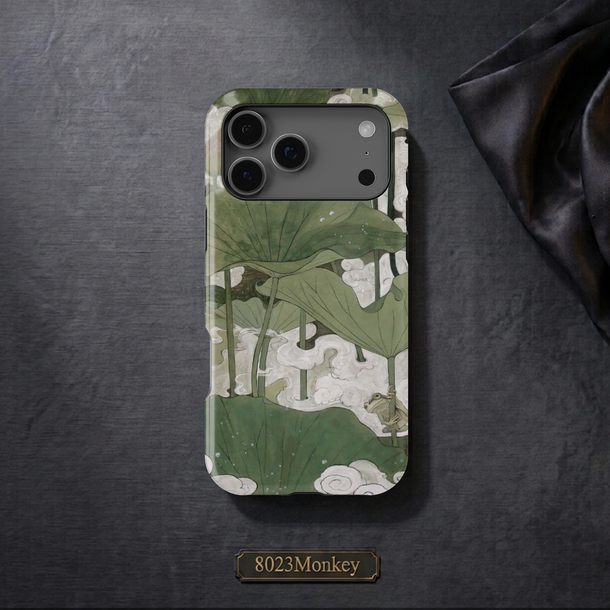 Green Lotus Leaf Frog MgaSafe Tough Phone Case for iPhone and Samsung
