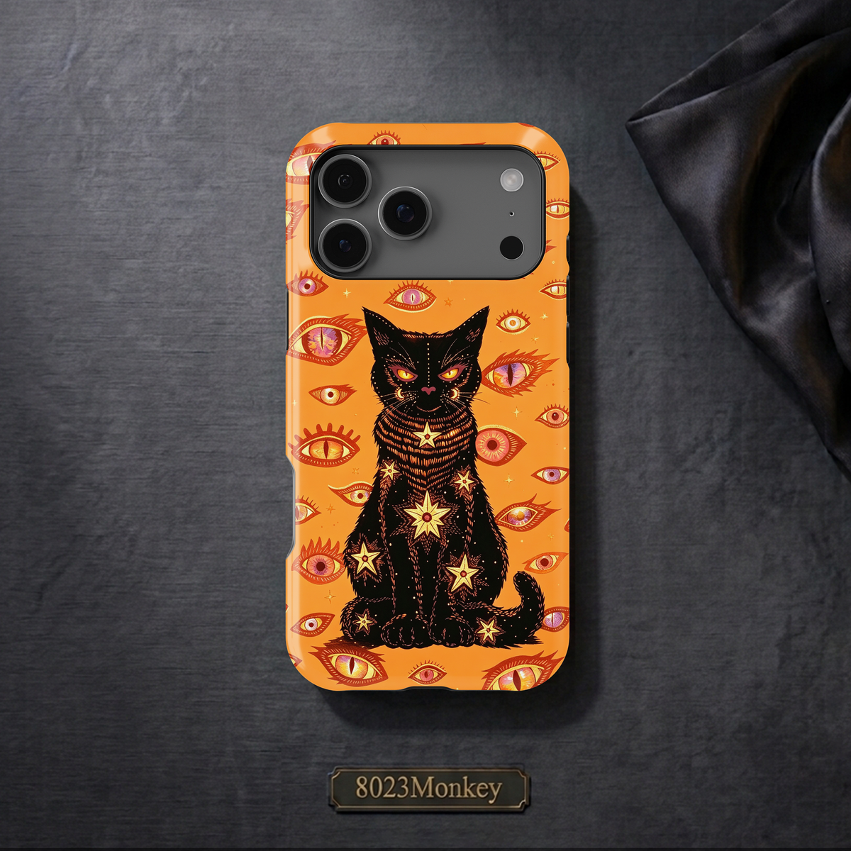 Celestial Witch Cat Print MgaSafe Tough Phone Case for iPhone and Samsung