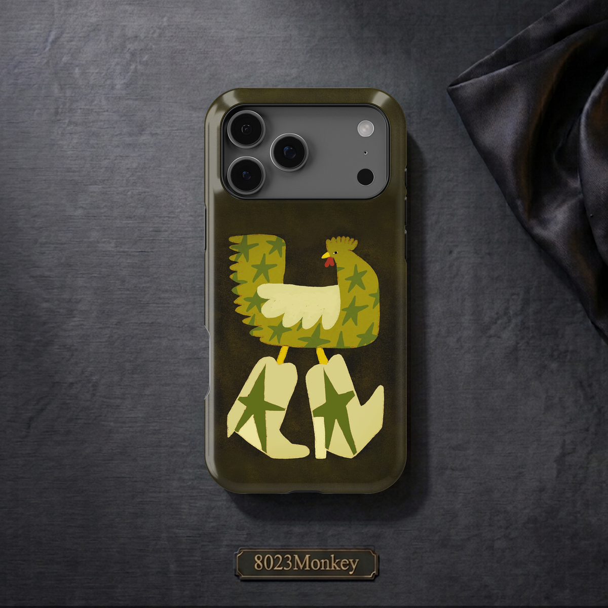 Chicken Wearing Cowboy Boots MgaSafe Tough Phone Case for iPhone and Samsung