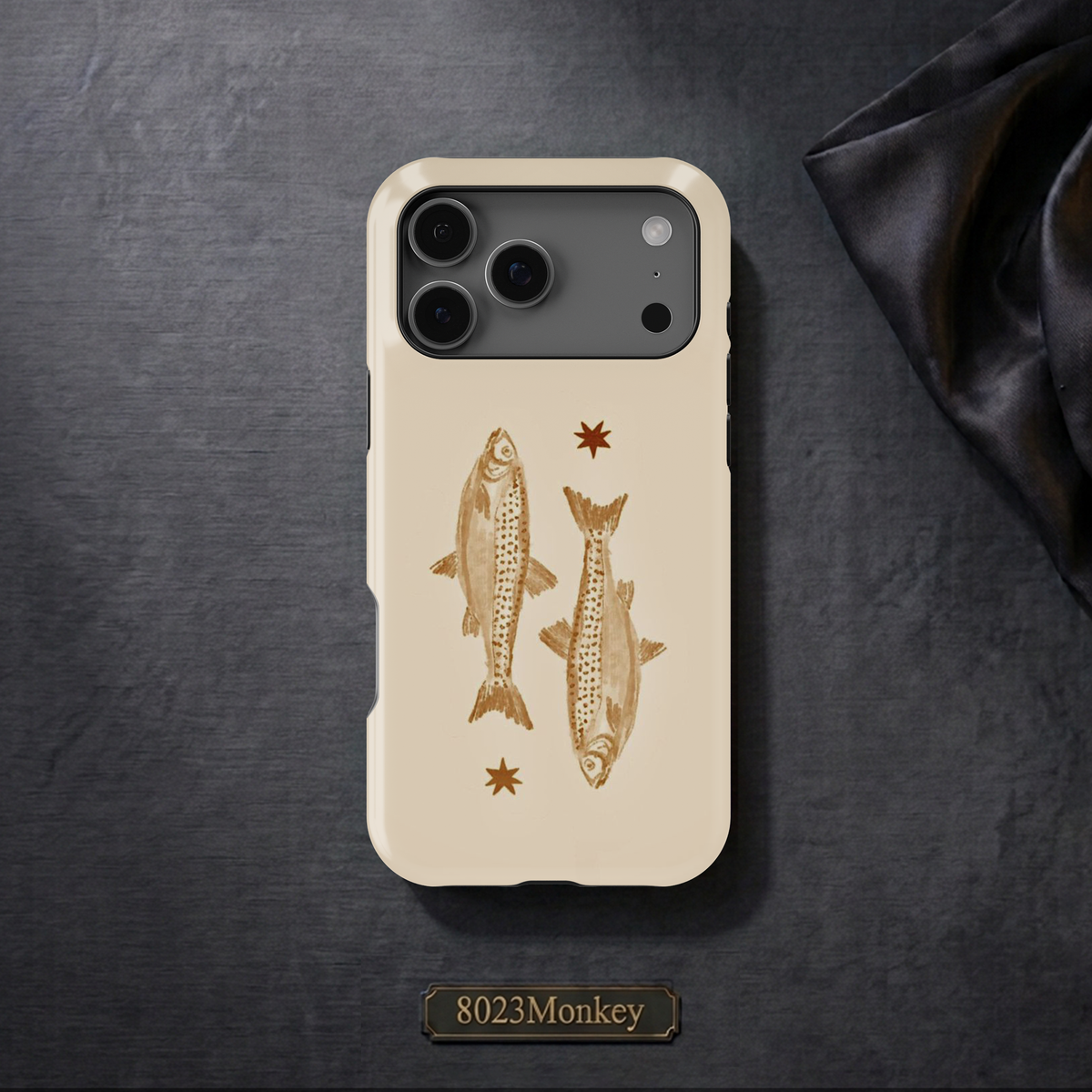 Minimal Brown Trout MgaSafe Tough Phone Case for iPhone and Samsung