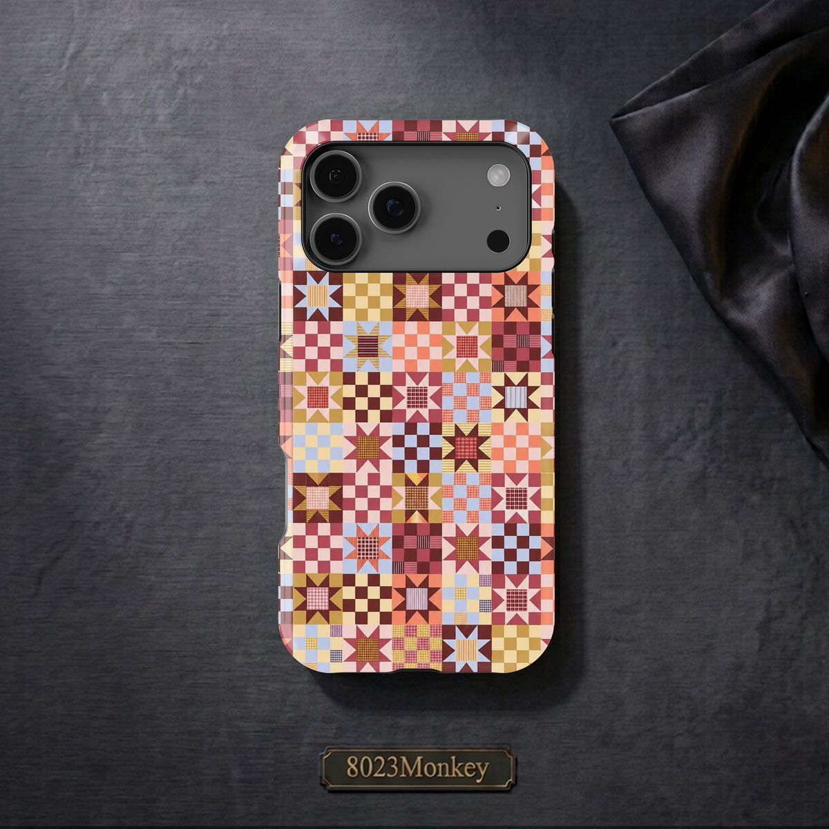 Patchwork Quilt Star MgaSafe Tough Phone Case for iPhone and Samsung
