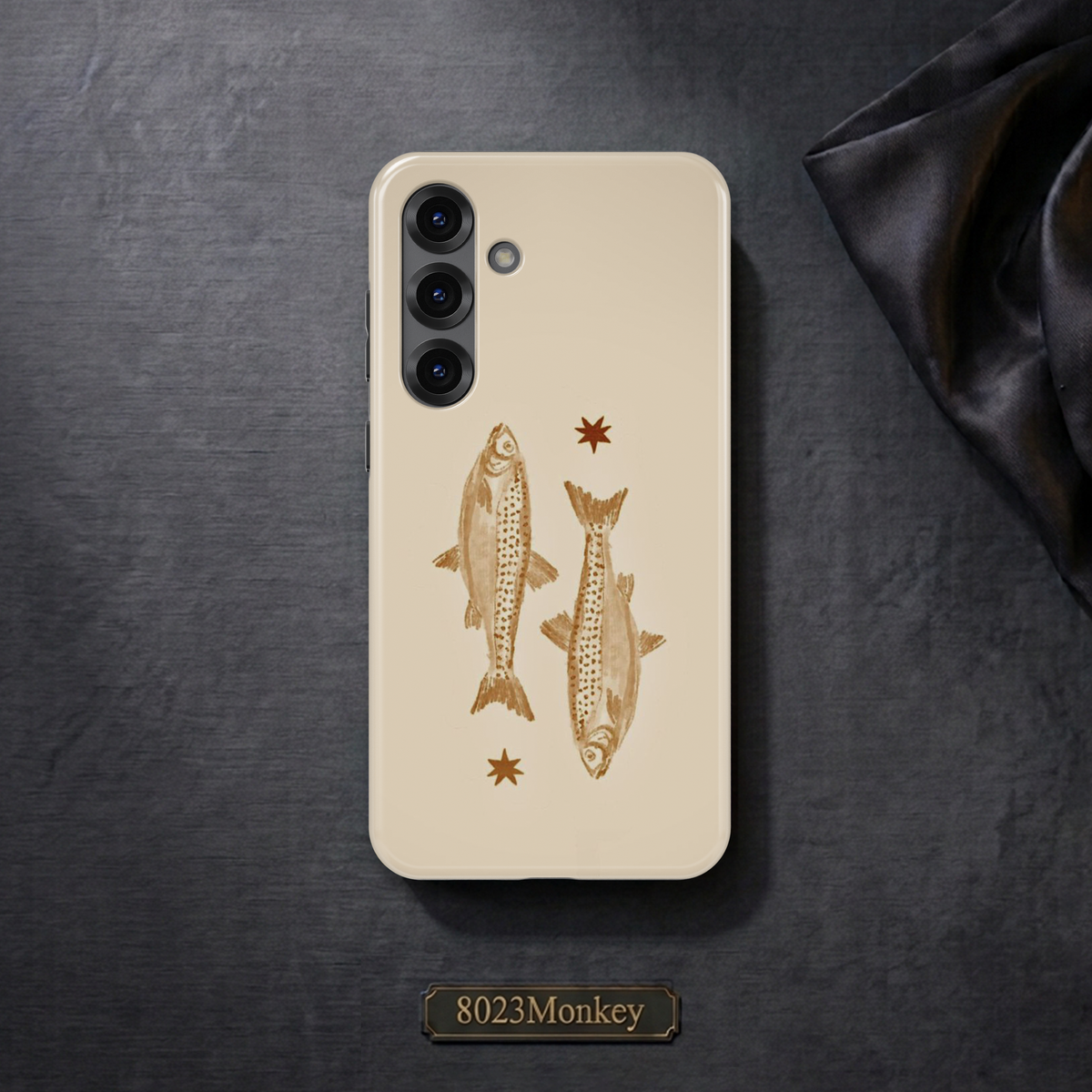 Minimal Brown Trout MgaSafe Tough Phone Case for iPhone and Samsung