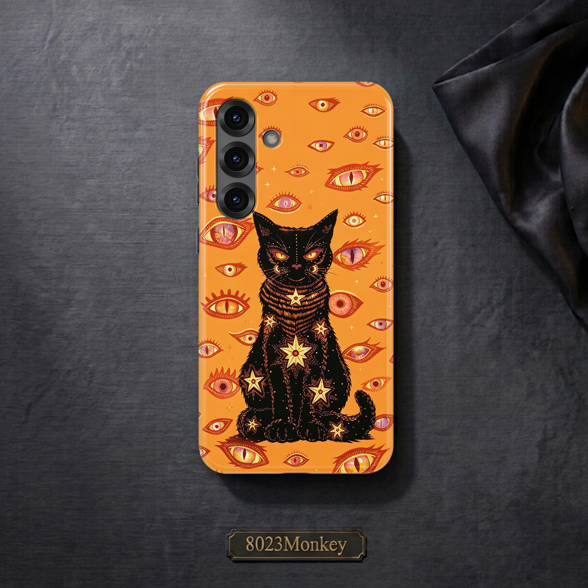 Celestial Witch Cat Print MgaSafe Tough Phone Case for iPhone and Samsung