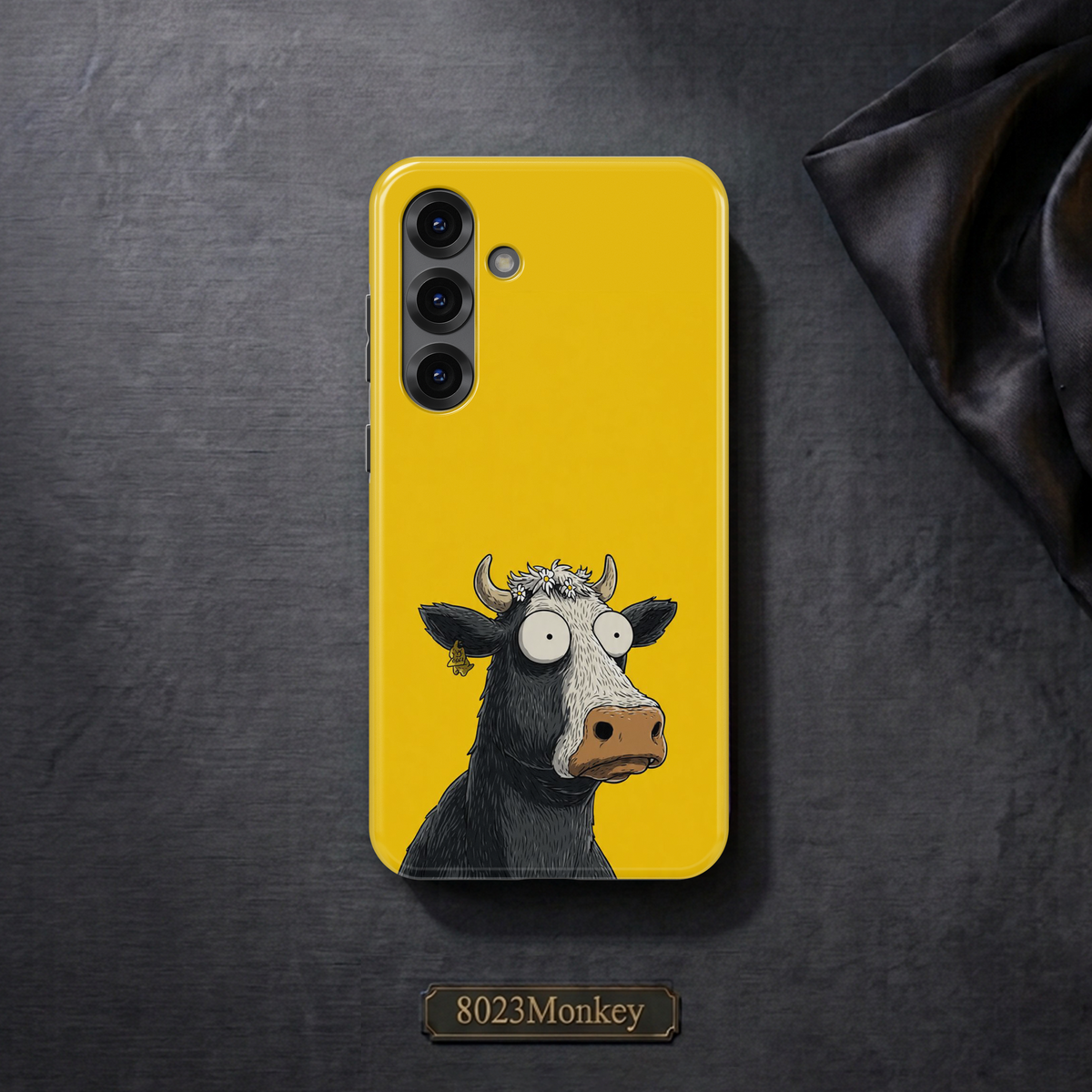 Funny Cow Flower Crown MgaSafe Tough Phone Case for iPhone and Samsung