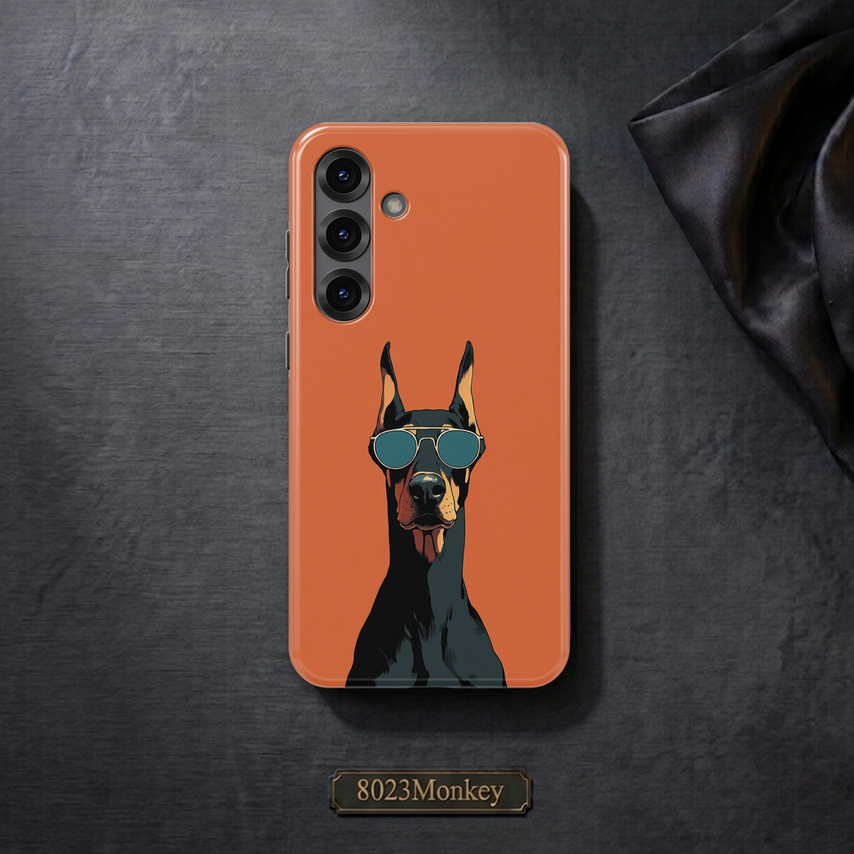 Cool Doberman With Sunglasses MgaSafe Tough Phone Case for iPhone and Samsung