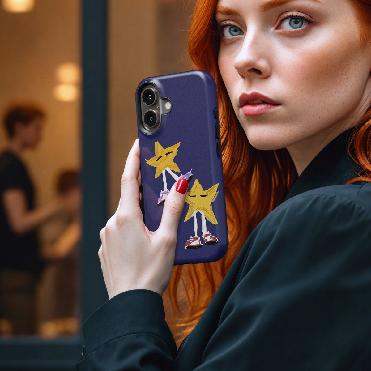 Cute Walking Star Characters MgaSafe Tough Cover for iPhone and Samsung