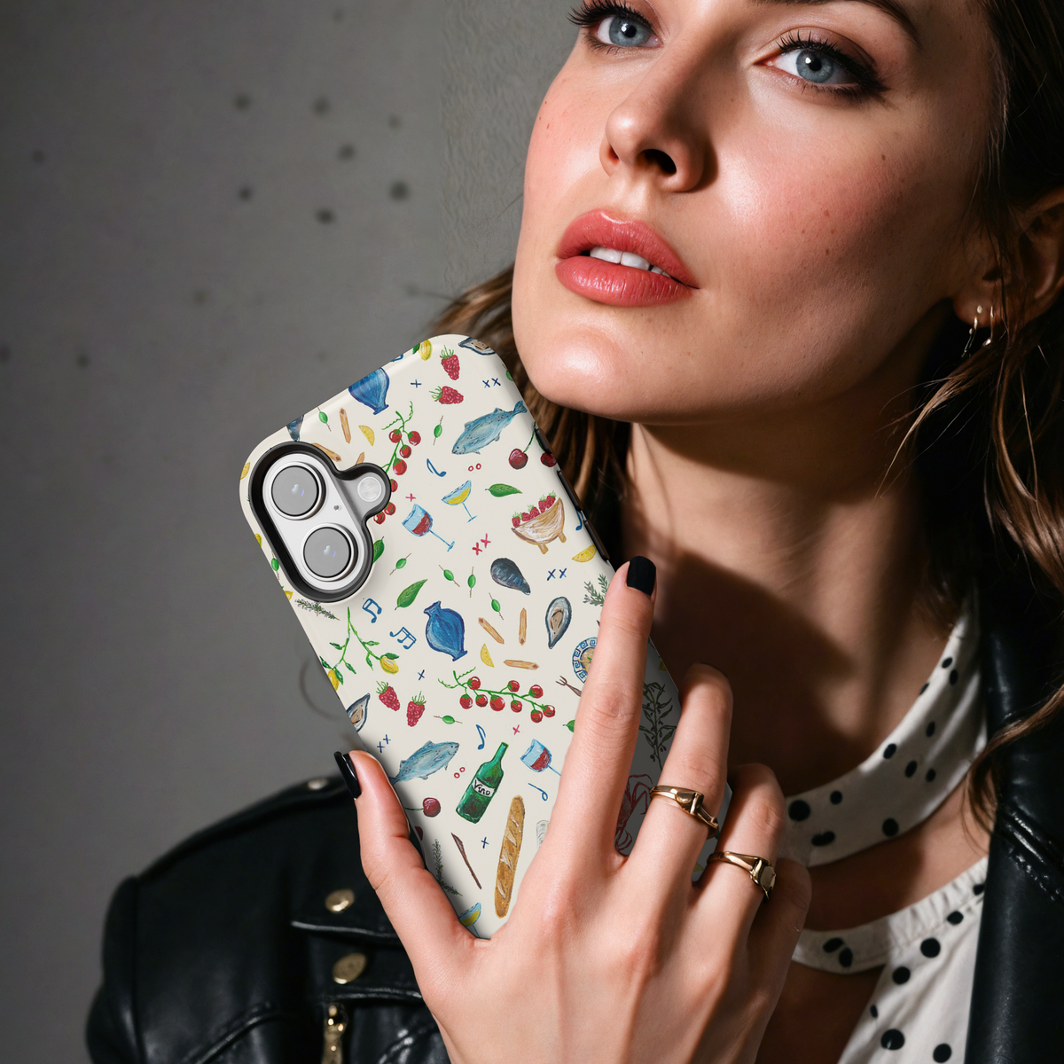 Mediterranean Food Collage MgaSafe Tough Phone Case for iPhone and Samsung