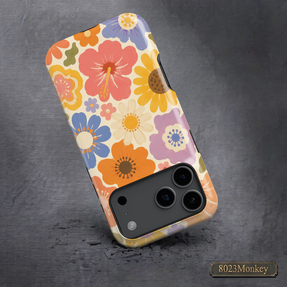 70s Groovy Floral MgaSafe Tough Phone Case for iPhone and Samsung