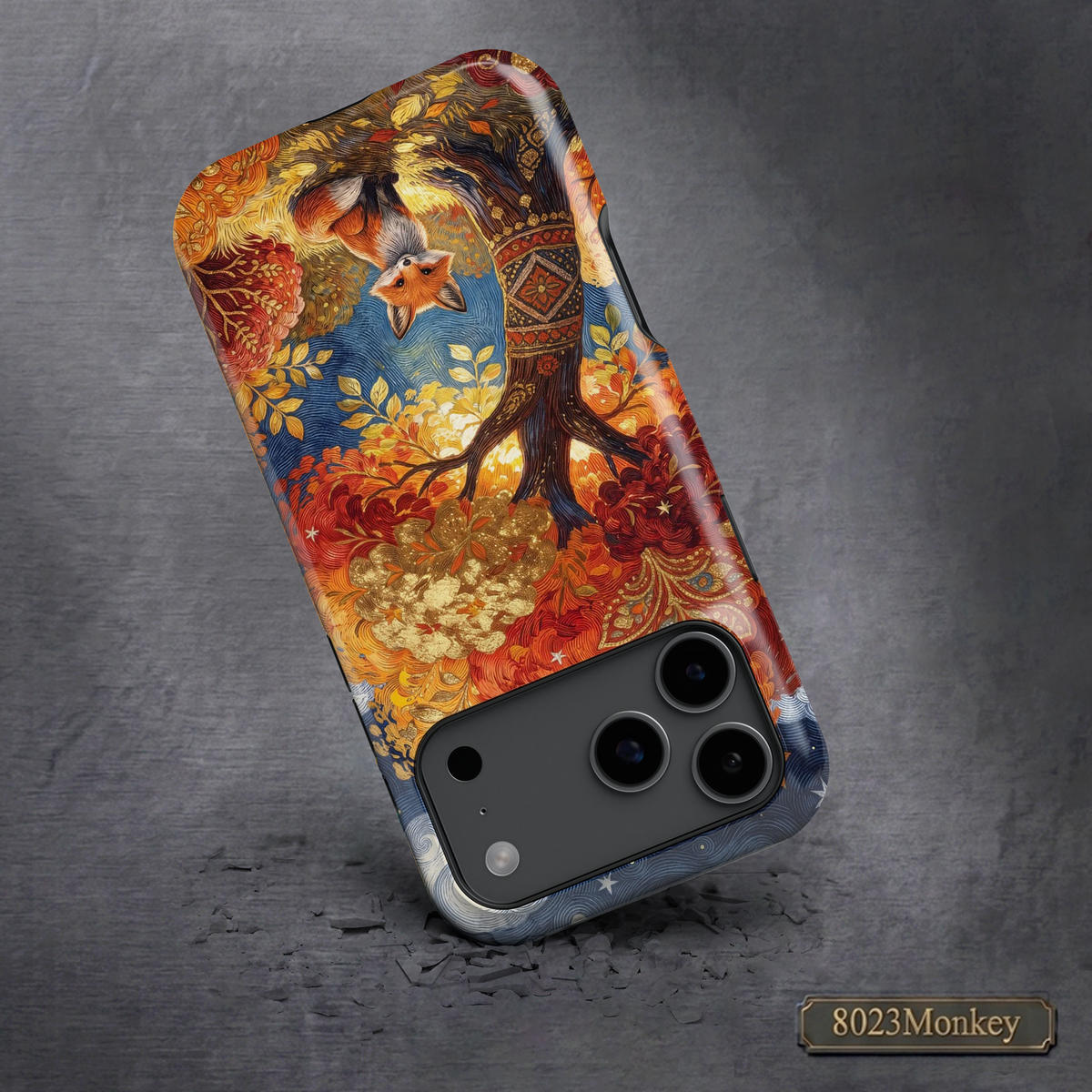 Autumn Tree Red Fox MgaSafe Tough Phone Case for iPhone and Samsung