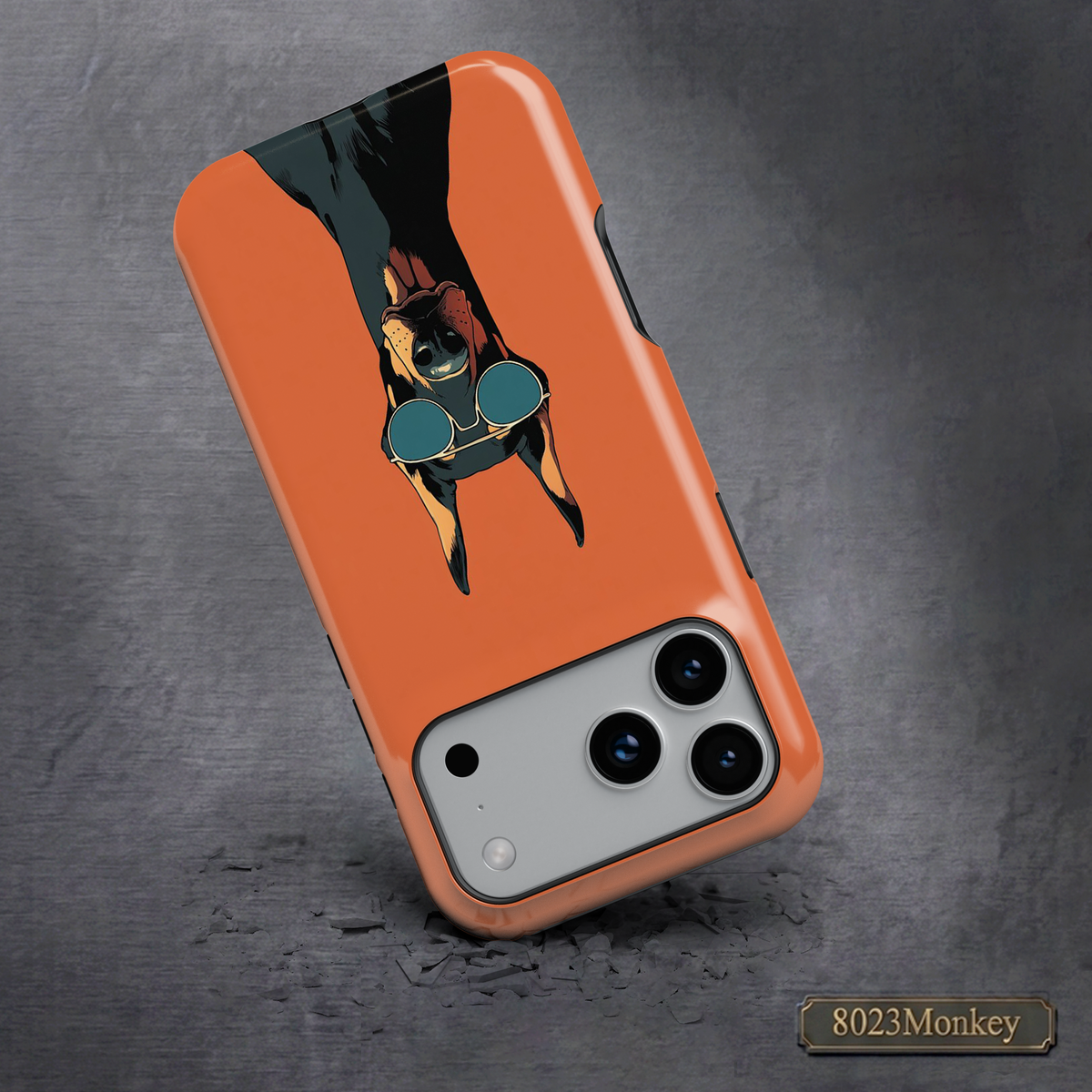 Cool Doberman With Sunglasses MgaSafe Tough Phone Case for iPhone and Samsung
