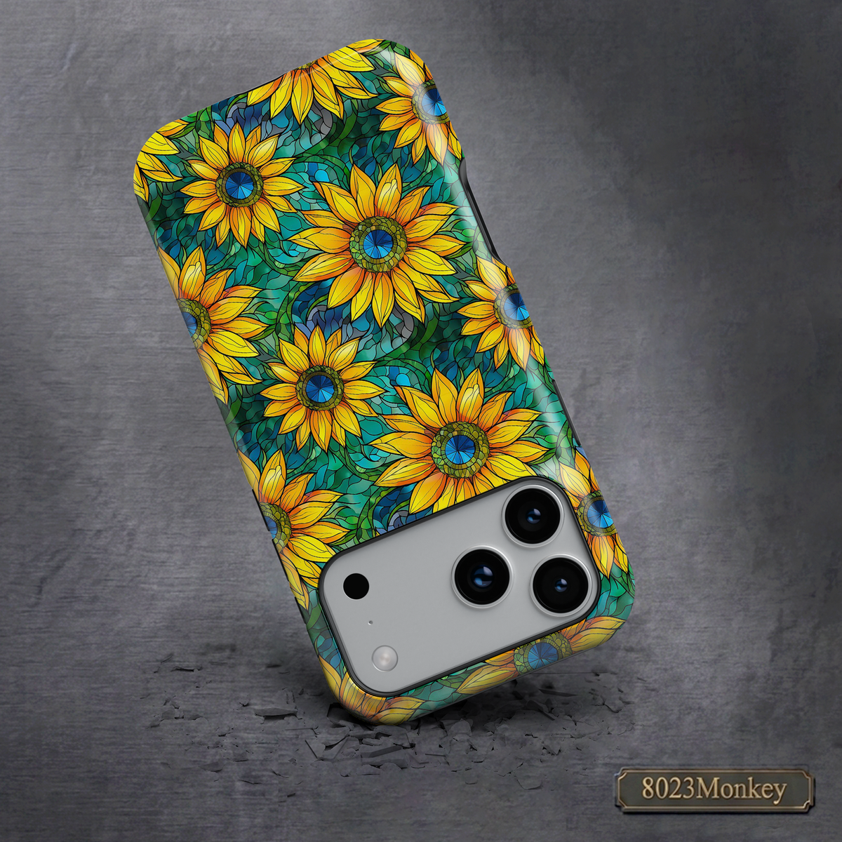 Stained Glass Sunflower MgaSafe Tough Cover for iPhone and Samsung
