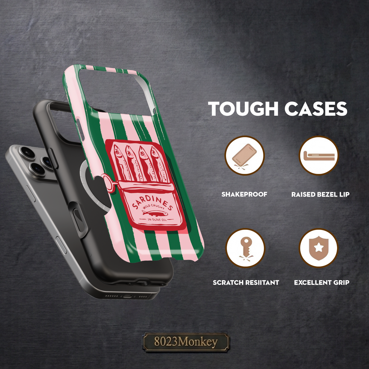 Retro Sardine Can MgaSafe Tough Phone Case for iPhone and Samsung