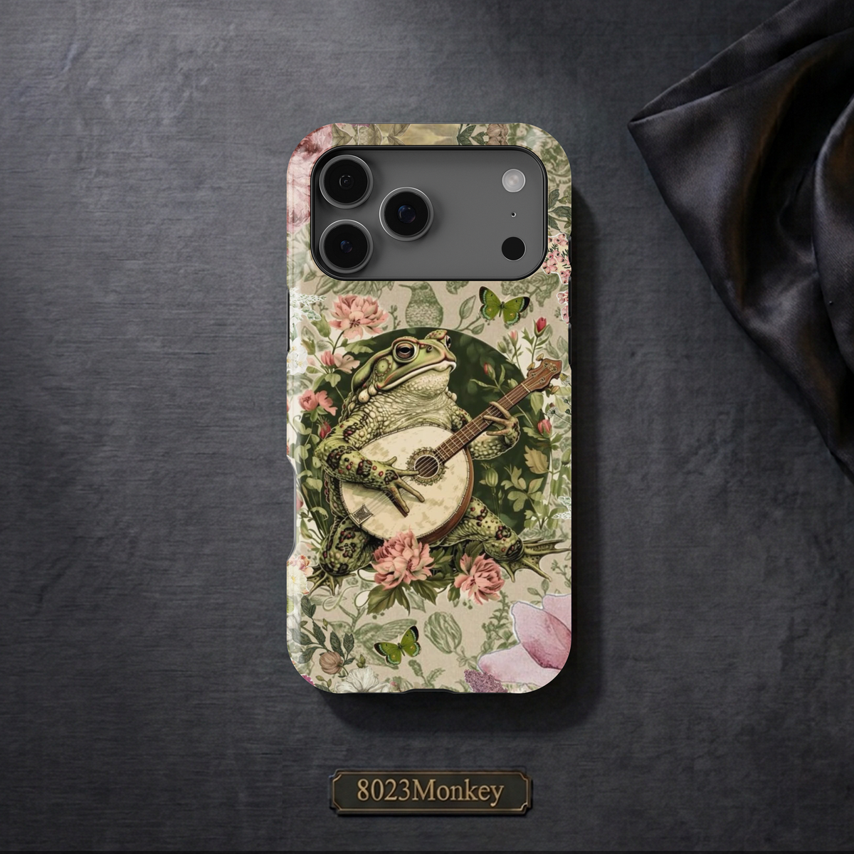 Vintage Frog Playing Banjo MgaSafe Tough Phone Case for iPhone and Samsung