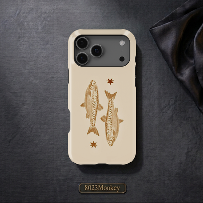 Minimal Brown Trout MgaSafe Tough Phone Case for iPhone and Samsung