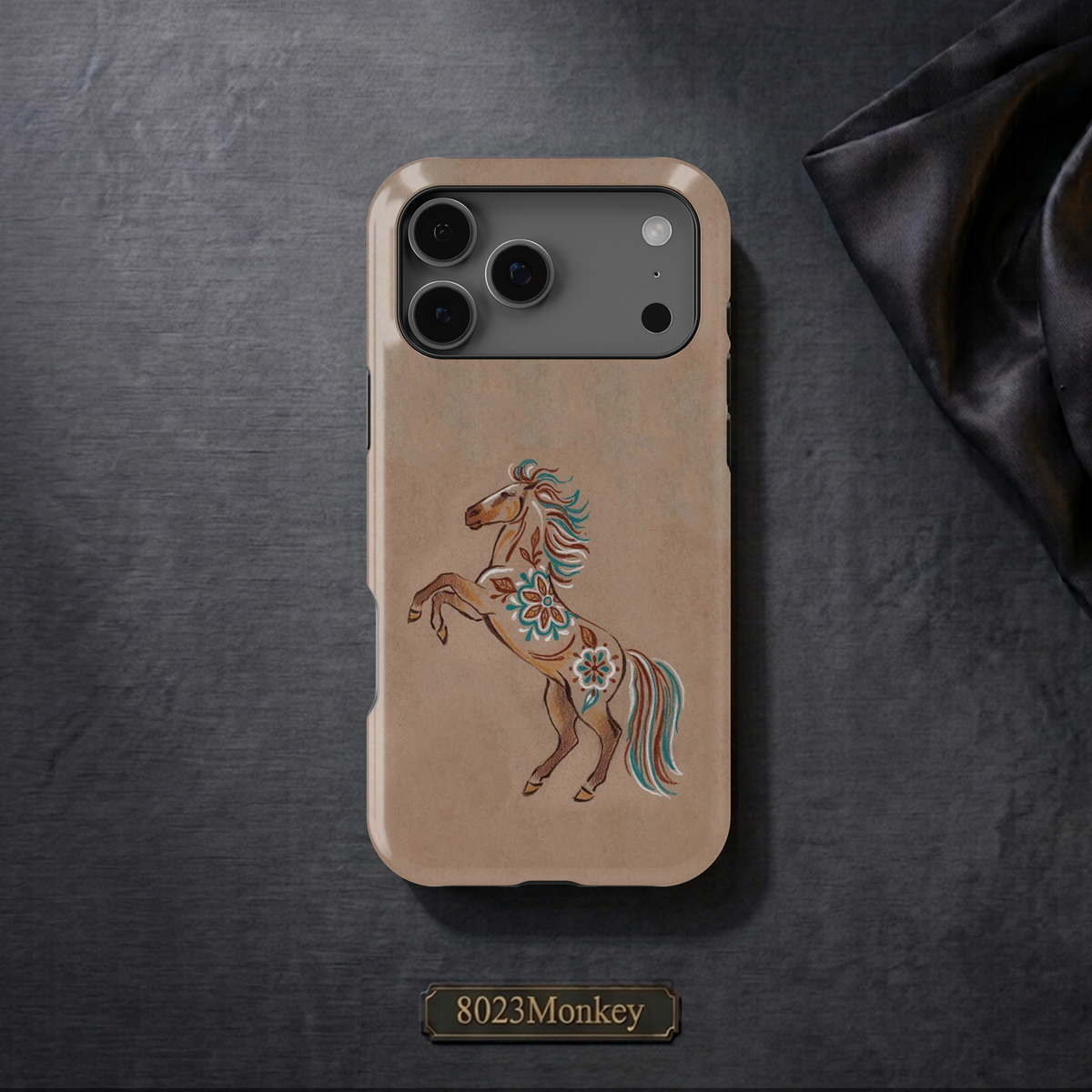 Western Boho Horse MgaSafe Tough Phone Case for iPhone and Samsung-55
