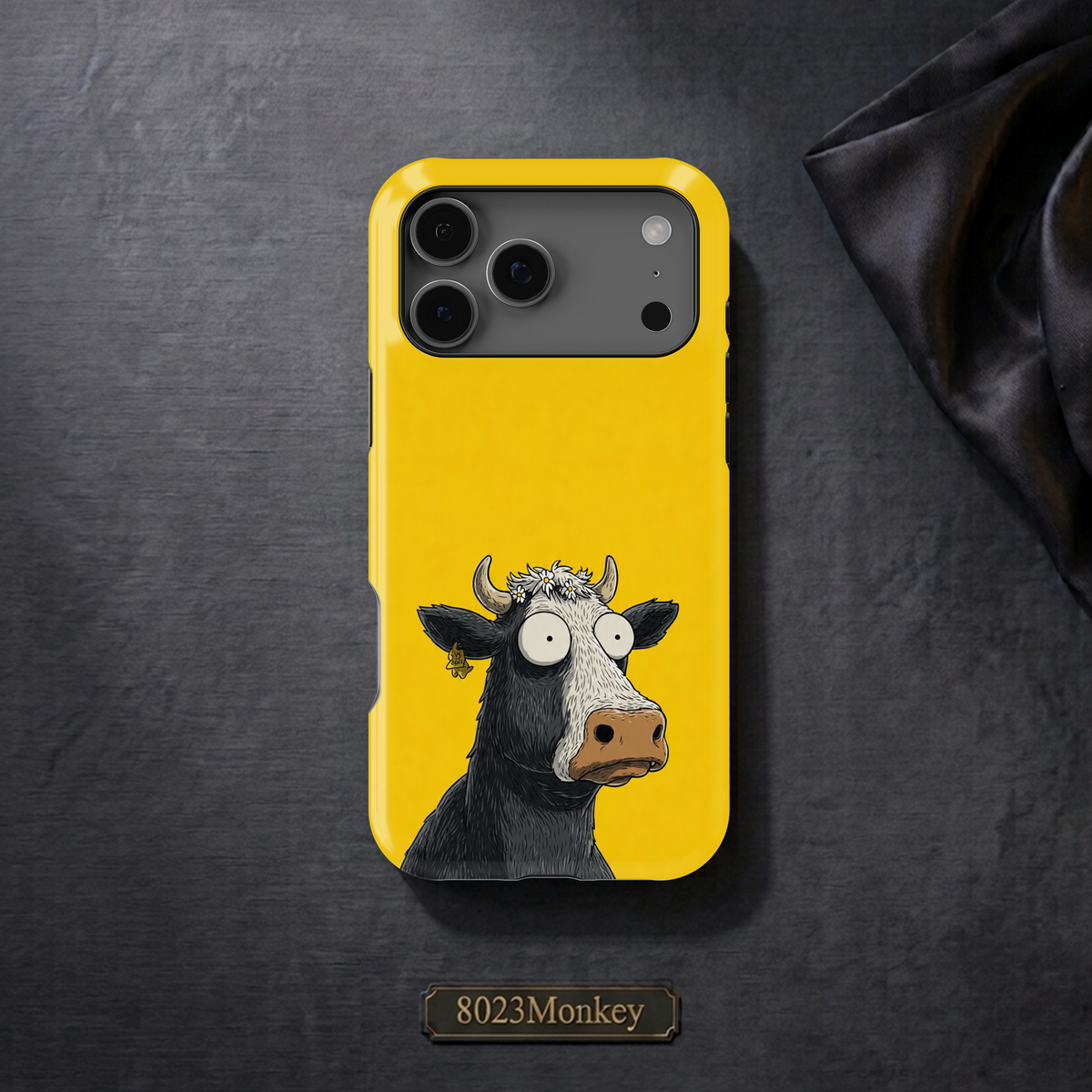 Funny Cow Flower Crown MgaSafe Tough Phone Case for iPhone and Samsung
