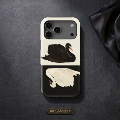 Black And White Swan Art MgaSafe Tough Cover for iPhone and Samsung