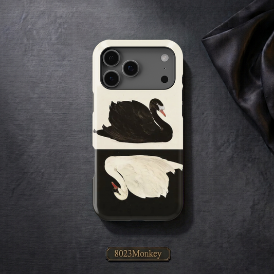 Black And White Swan Art MgaSafe Tough Cover for iPhone and Samsung