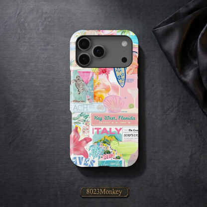 Tropical Travel Collage MgaSafe Tough Cover for iPhone and Samsung