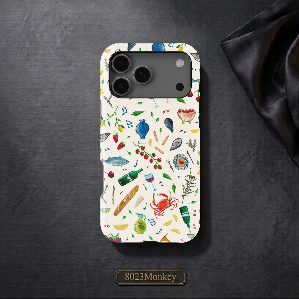 Mediterranean Food Collage MgaSafe Tough Phone Case for iPhone and Samsung