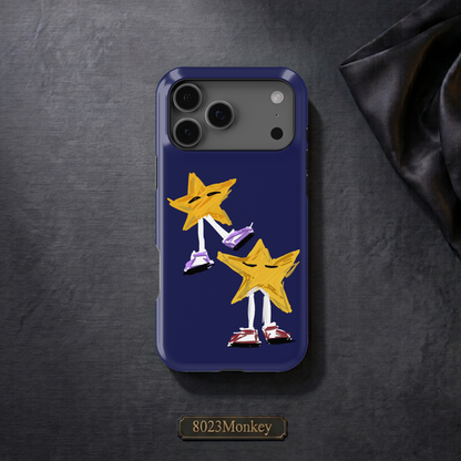 Cute Walking Star Characters MgaSafe Tough Cover for iPhone and Samsung