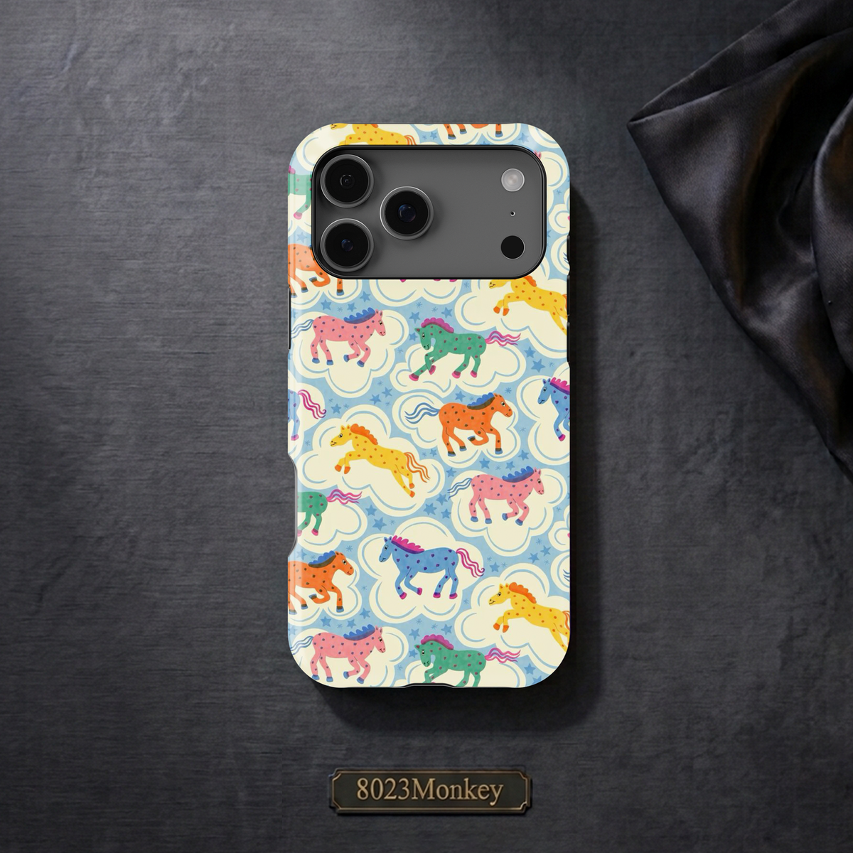 Retro Cartoon Pony Repeat MgaSafe Tough Cover for iPhone and Samsung