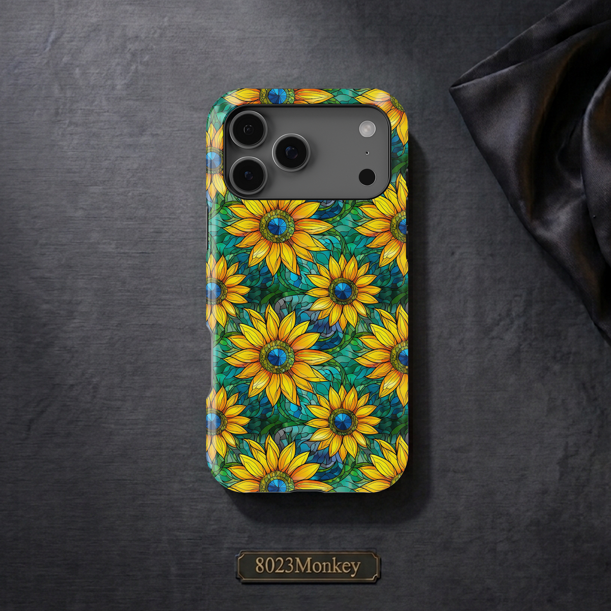 Stained Glass Sunflower MgaSafe Tough Cover for iPhone and Samsung
