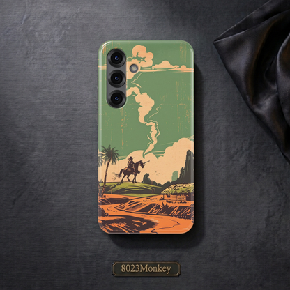 Vintage Western Cowboy Landscape MgaSafe Tough Phone Case for iPhone and Samsung