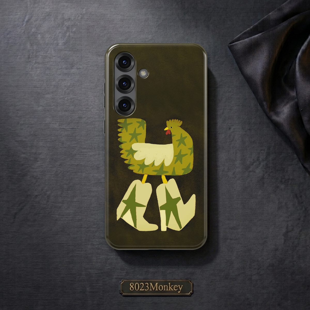 Chicken Wearing Cowboy Boots MgaSafe Tough Phone Case for iPhone and Samsung