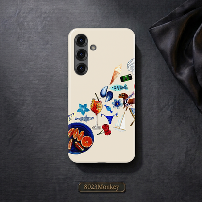 Preppy Beach Vacation Collage MgaSafe Tough Phone Case for iPhone and Samsung