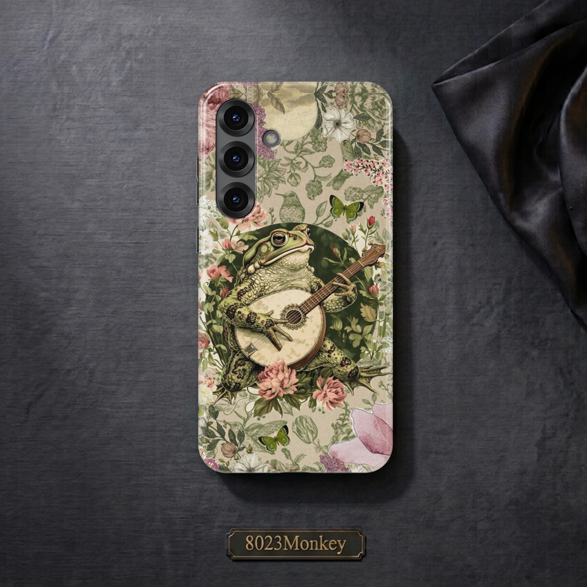 Vintage Frog Playing Banjo MgaSafe Tough Phone Case for iPhone and Samsung