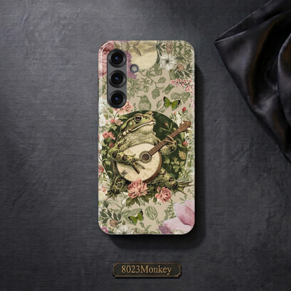 Vintage Frog Playing Banjo MgaSafe Tough Phone Case for iPhone and Samsung
