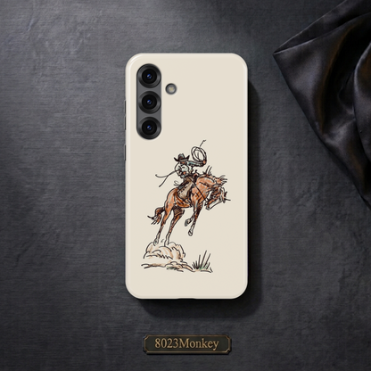 Vintage Cowboy Rodeo Horse MgaSafe Tough Cover for iPhone and Samsung