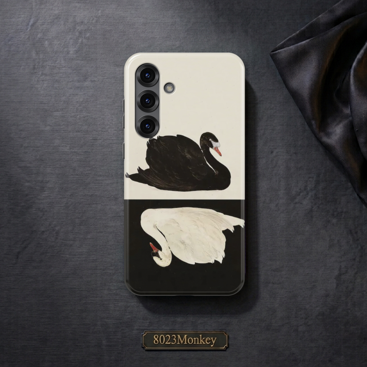 Black And White Swan Art MgaSafe Tough Cover for iPhone and Samsung