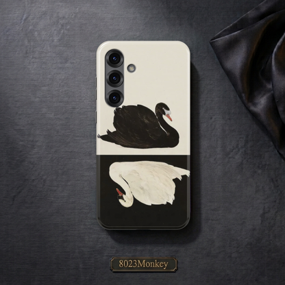 Black And White Swan Art MgaSafe Tough Cover for iPhone and Samsung
