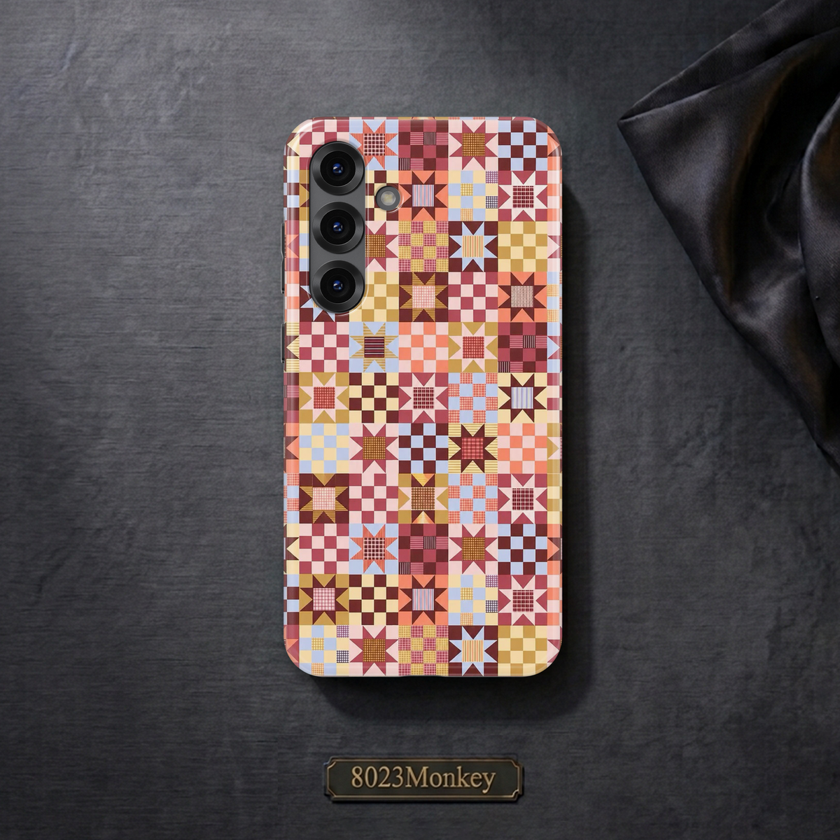 Patchwork Quilt Star MgaSafe Tough Phone Case for iPhone and Samsung