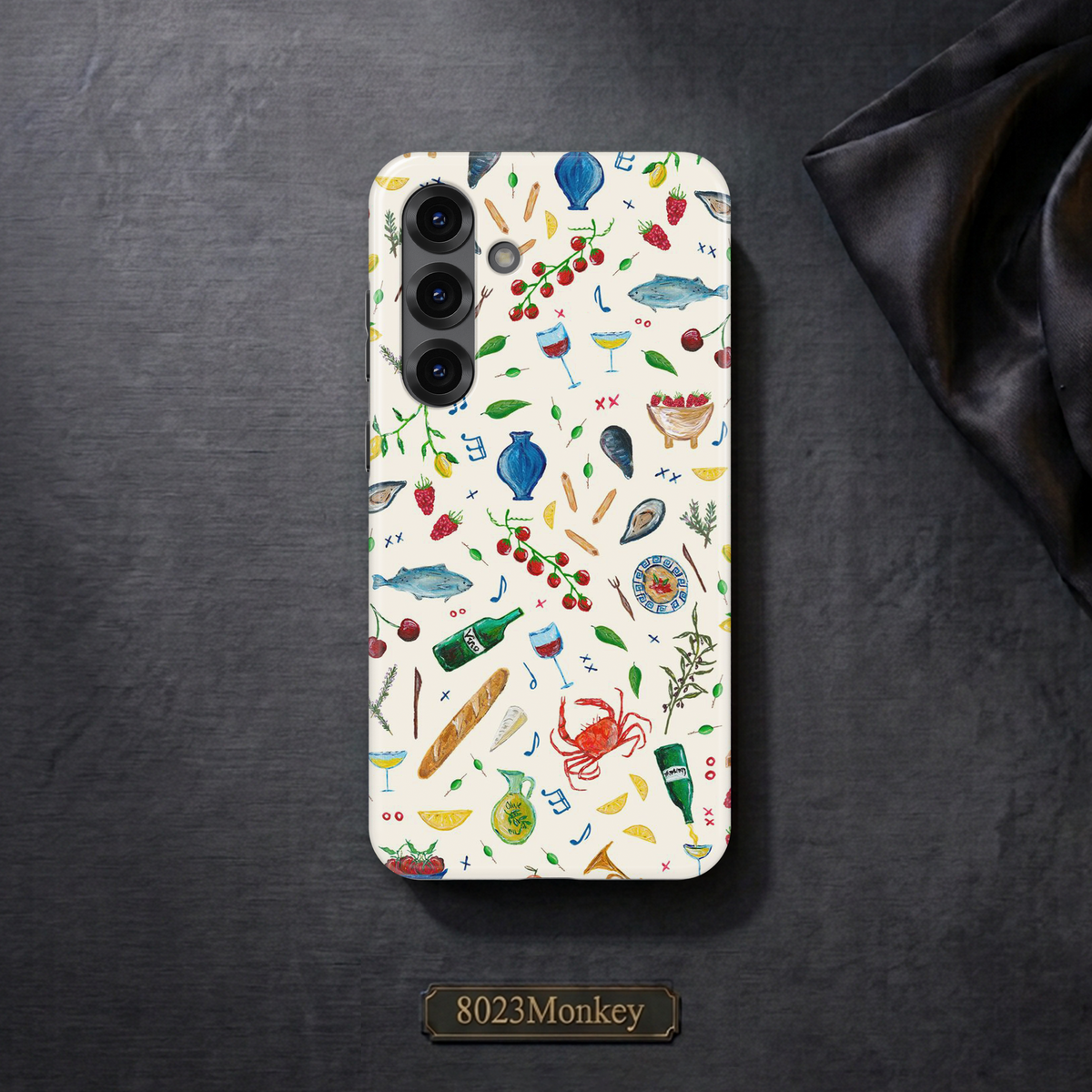 Mediterranean Food Collage MgaSafe Tough Phone Case for iPhone and Samsung