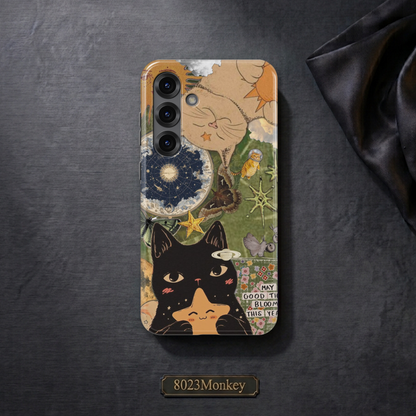 Retro Kitty Scrapbook Collage MgaSafe Tough Cover for iPhone and Samsung