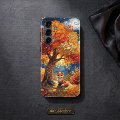 Autumn Tree Red Fox MgaSafe Tough Phone Case for iPhone and Samsung