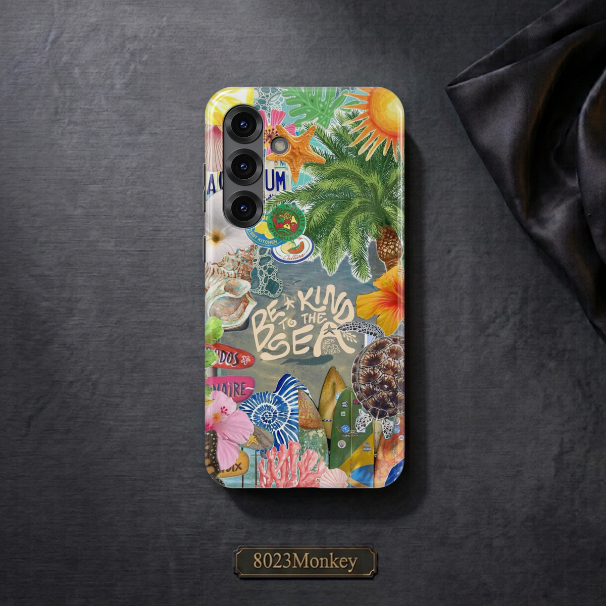 Summer Beach Ocean Collage MgaSafe Tough Cover for iPhone and Samsung