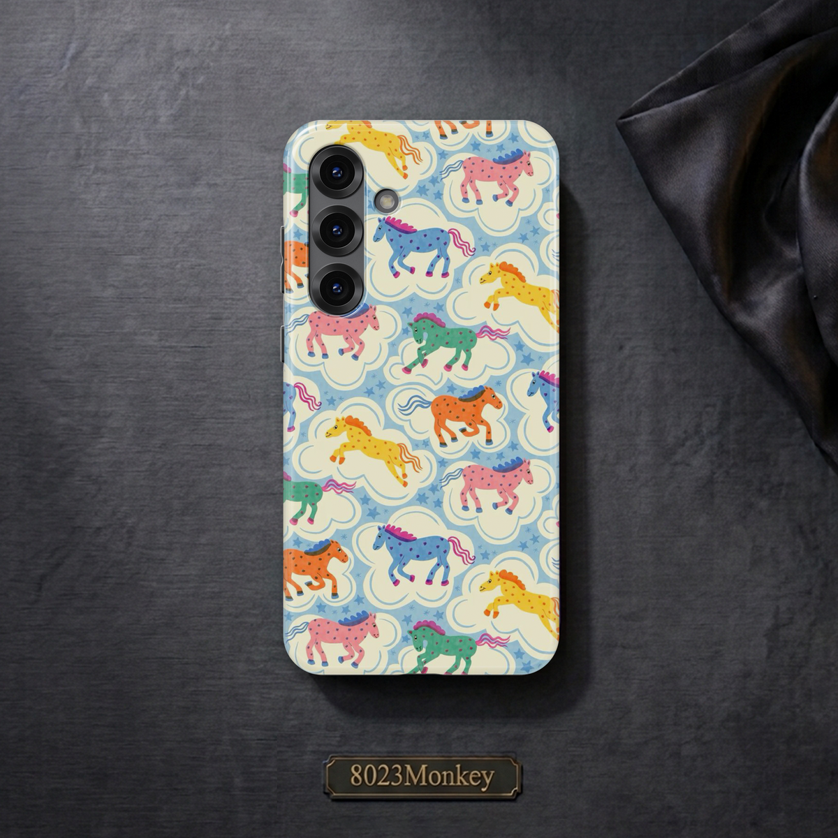 Retro Cartoon Pony Repeat MgaSafe Tough Cover for iPhone and Samsung