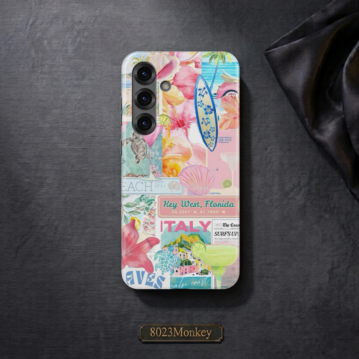 Tropical Travel Collage MgaSafe Tough Cover for iPhone and Samsung