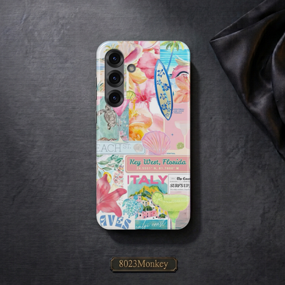 Tropical Travel Collage MgaSafe Tough Cover for iPhone and Samsung