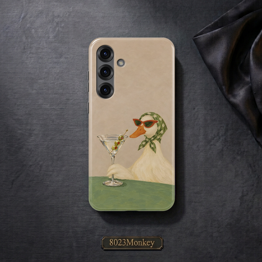 Funny Retro Duck Martini MgaSafe Tough Cover for iPhone and Samsung