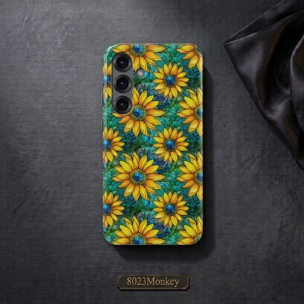Stained Glass Sunflower MgaSafe Tough Cover for iPhone and Samsung