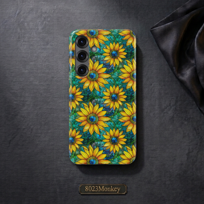 Stained Glass Sunflower MgaSafe Tough Cover for iPhone and Samsung