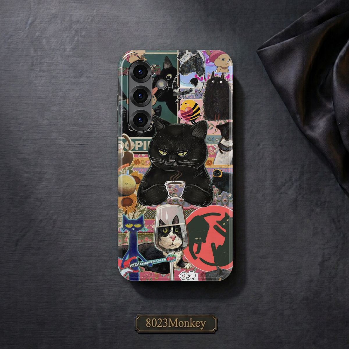 Black Cat Collage MgaSafe Tough Cover for iPhone and Samsung