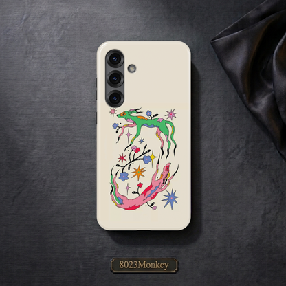 Psychedelic Dog Floral MgaSafe Tough Cover for iPhone and Samsung