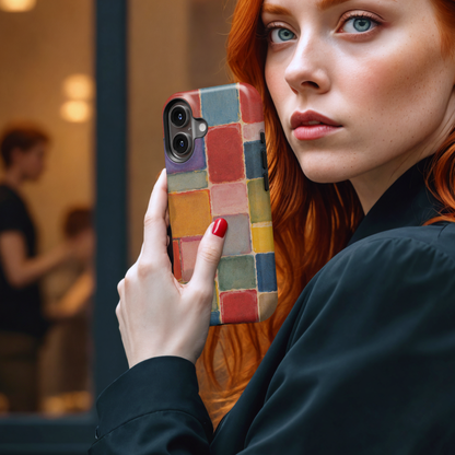Abstract Color Block Art MgaSafe Tough Phone Case for iPhone and Samsung